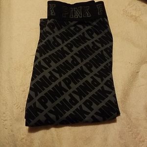 Pink crop yoga pants